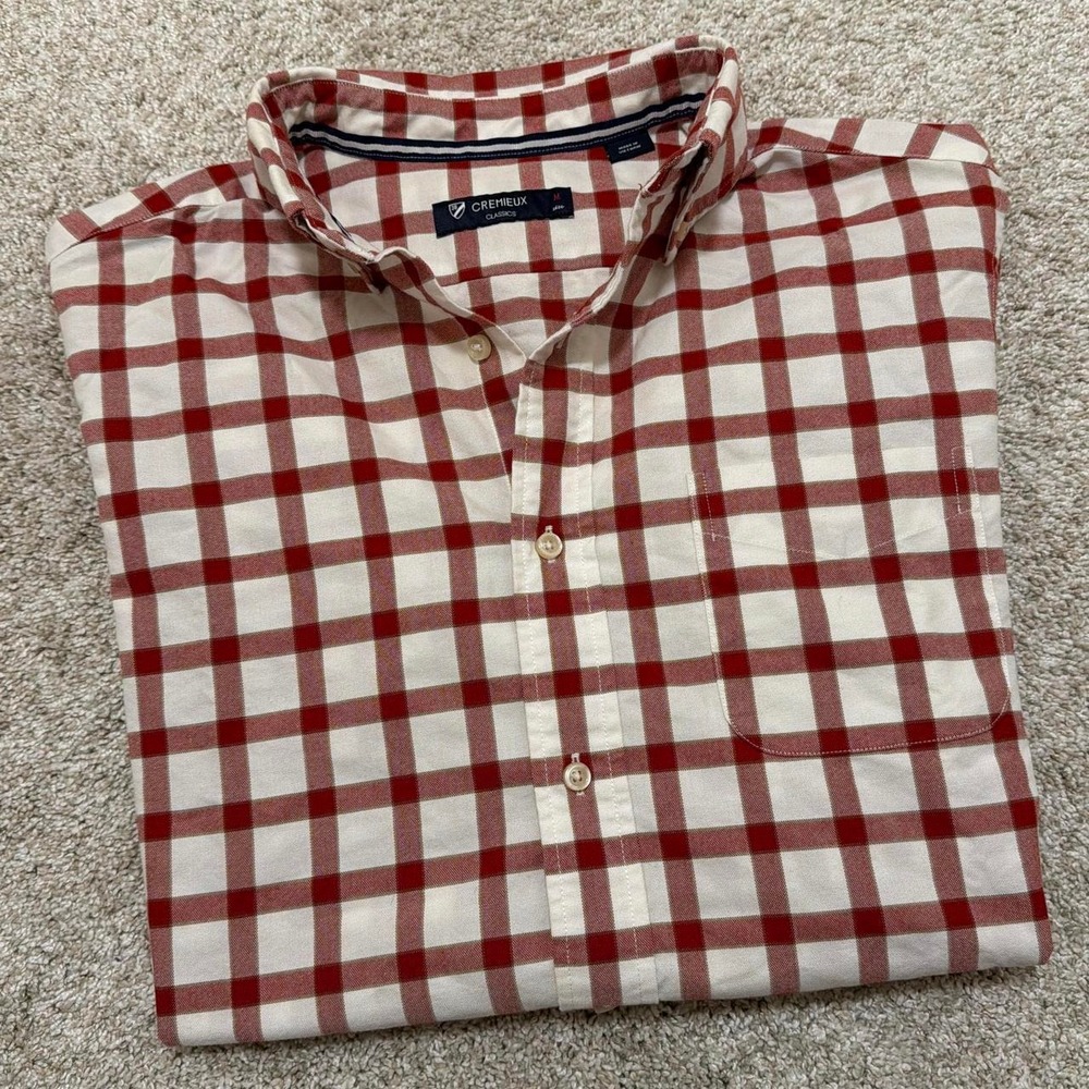 Vintage Cremieux Classics Button-Up Shirt | Red & White Gingham | Medium